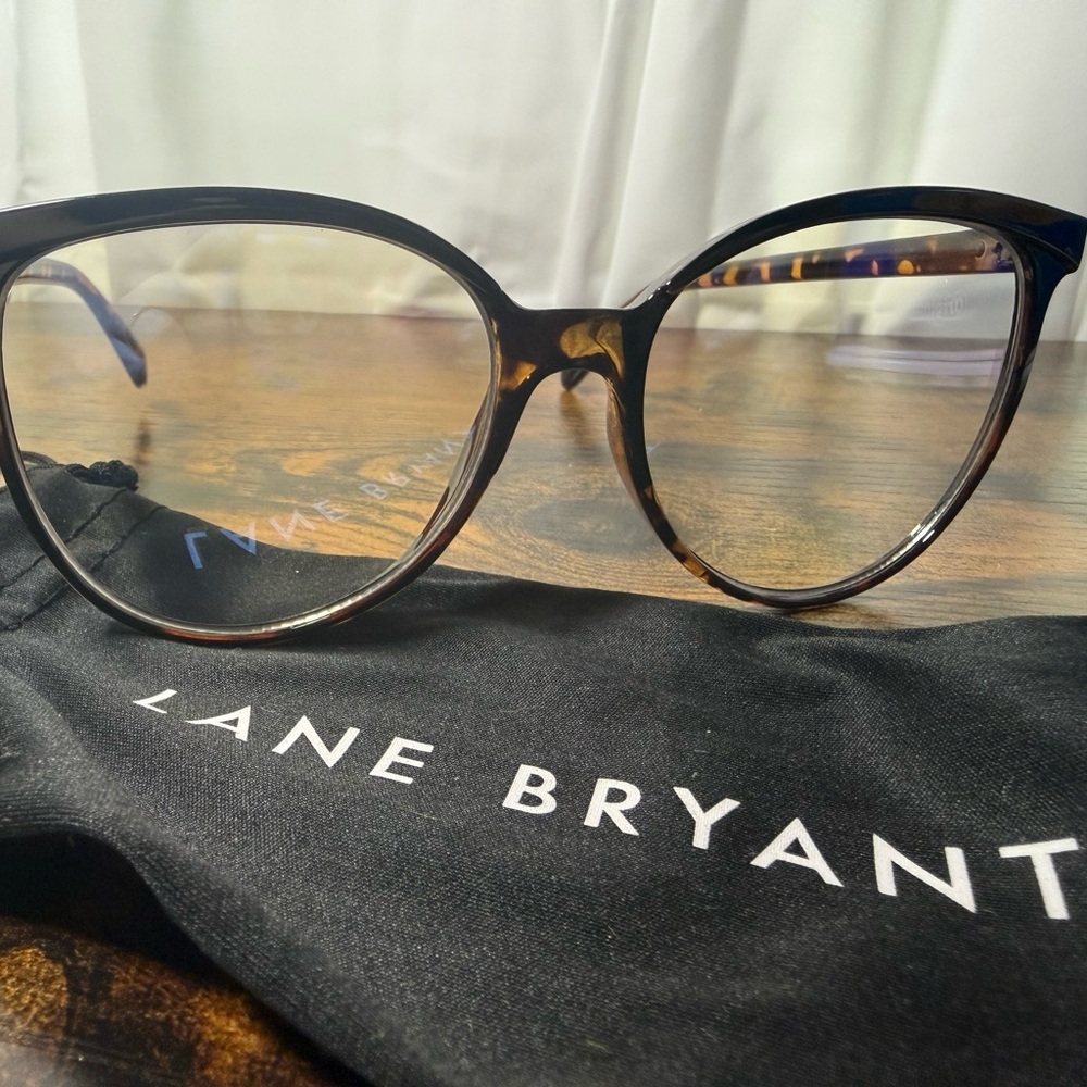 Lane Bryant Brown Tortoise Shell Blue Light Eyeglasses